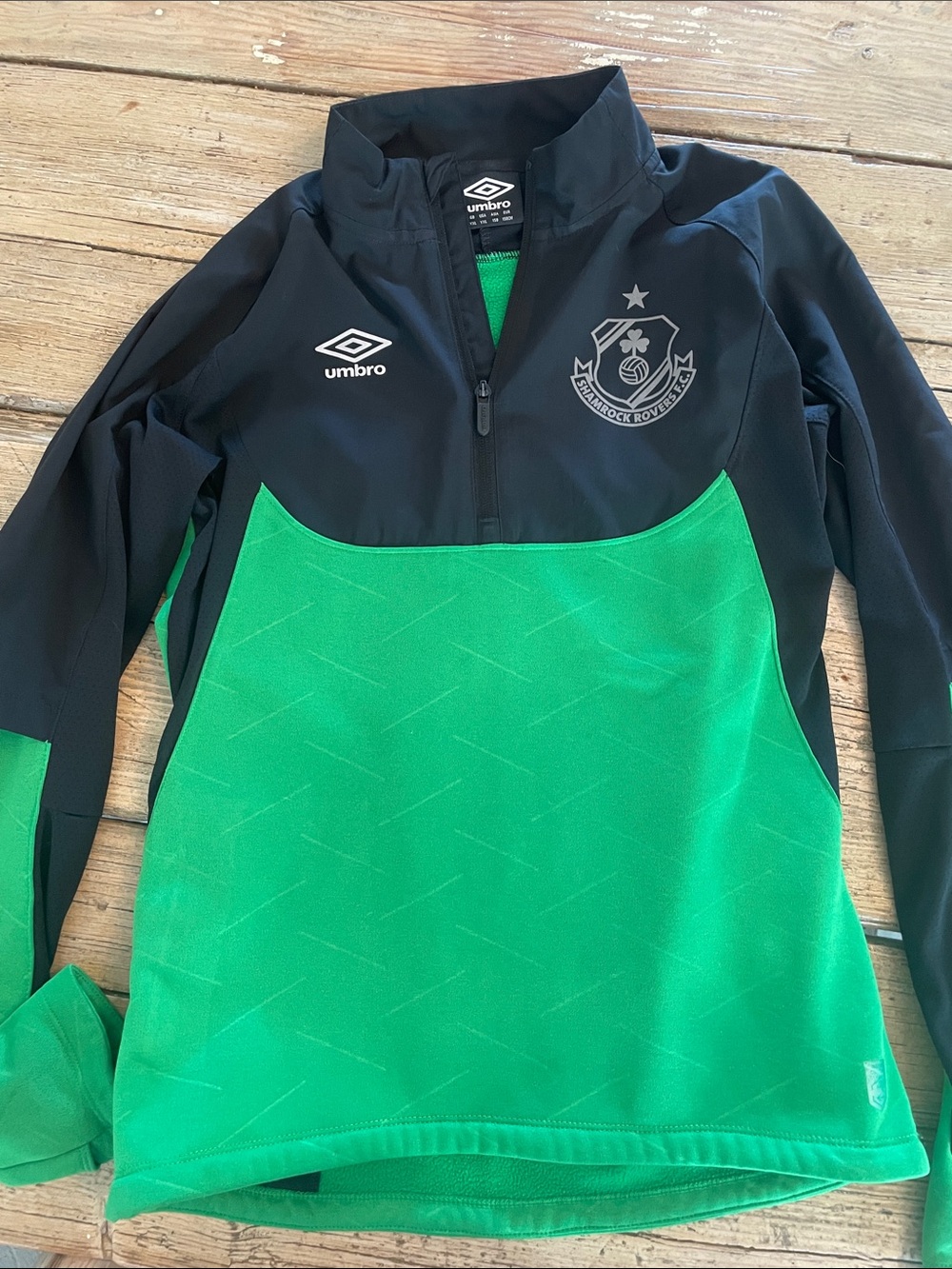 Umbro Black & Green Shamrock Rovers Quarter-Zip Training Top